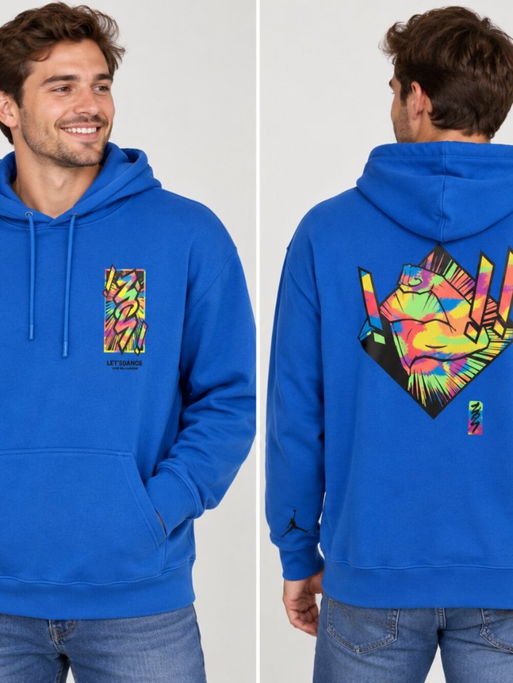 Nike Air Jordan Dri-FIT Zion Williamson Let’s Dance Graphic Hoodie Blue Men’s M
